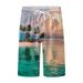 YUHAOTIN Summer Shorts Mens Summer Digital 3D Printed Shorts Elasticated Waisted Beach Pants Summer Shorts Men Long Cycling Shorts Men Padded Long