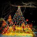 Star Lights Outdoor - 317 LED 16.4Ft Tree Toppers String Lights 8 Modes & Waterproof (Iron-Multicolor)