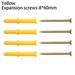 4pcs/set Furniture Accessories Mirror Fixing Nails Hardware Screw Covers Furniture Decoration Nails Glass Fasteners Screw Cap YELLOW EXPANSION SCREWS-8*60MM