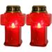 2 Pcs Reusable LED Candles Red Night Light Bulb Gift Nightlight Cross Electric Plastic