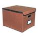 Collapsible File Storage Box with Lid Decorative Linen Filing Storage Organizer Hanging Letter/Legal Folder Storage Box