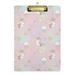 ALAZA Cute Little Unicorn Star Rainbow Clipboards for Kids Student Women Men Letter Size Plastic Low Profile Clip 9 x 12.5 in Silver Clip