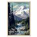 Mount Rainier National Park National Parks Wall Poster Mount Rainier National Park Wall Art Abstract Nature Landscape Forest Wall Art Pictures for Bedroom Office Living Room 11â€³ x 14â€³