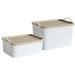 2 Pcs Storage Box Multi-functional File Organizer Bin Bins Office Desk Decor Toy Garbage Cans for Home