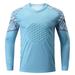 Alvivi Boys Soccer Goalkeeper Jersey Padded Protection Goalie Shirt Basketball Game Training Top Light Blue 8-10