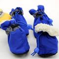 Waterproof Pet antiskid Shoes Warm Puppy Boots Winter Dog Cat Snow Boots 4Pcs