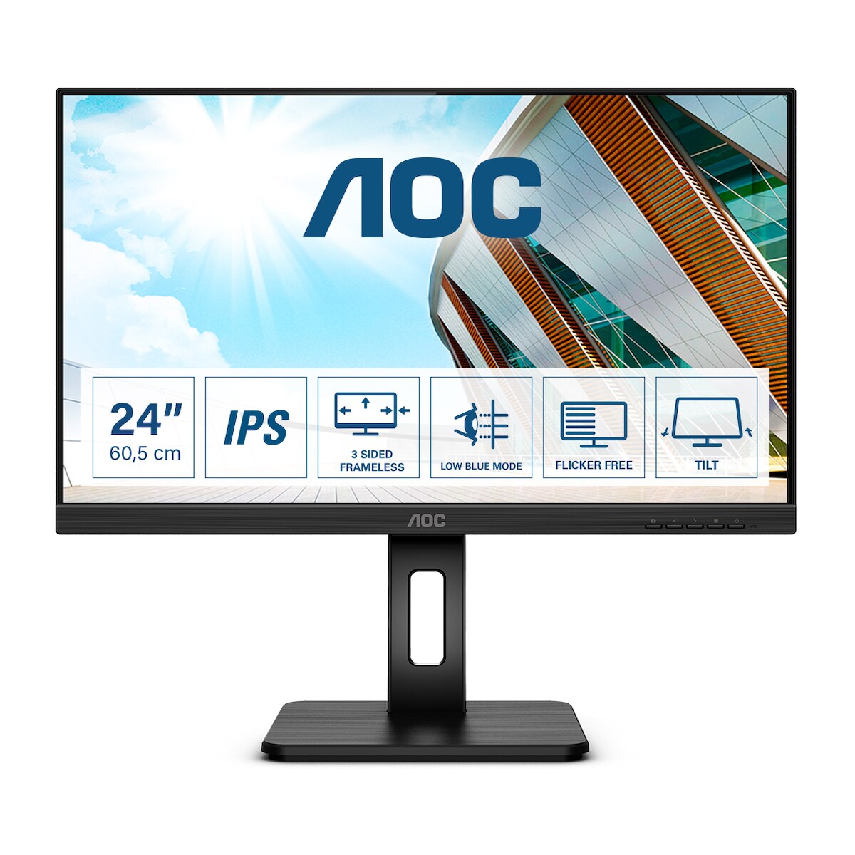 AOC P2 Q24P2Q LED display 60,5 cm (23.8") 2560 x 1440 Pixel Quad HD Schwarz Image