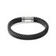 John Hardy Men's Silver Icon Woven Rubber Bracelet