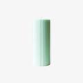 Large Ribbed Pillar Candle - Mint by Le Contour