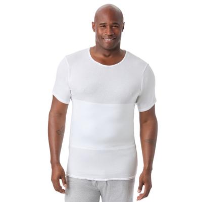 Men's Big & Tall Sculpting Crewneck by KingSize in White (Size 9XL)