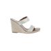 Steve Madden Wedges: Ivory Print Shoes - Women's Size 10 - Open Toe