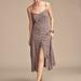 Lucky Brand Button Front Midi Slip Dress - Women's Clothing Dresses Shirt Midi Dress in Raven Multi, Size M