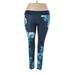 Adidas Leggings: Blue Print Bottoms - Women's Size 2X