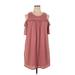 LC Lauren Conrad Casual Dress - Mini Cold Shoulder Short sleeves: Pink Dresses - Women's Size X-Large
