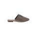 Old Navy Mule/Clog: Slip On Stacked Heel Bohemian Gray Solid Shoes - Women's Size 7 - Almond Toe