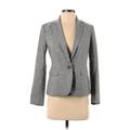 Ann Taylor Blazer Jacket: Gray Houndstooth Jackets & Outerwear - Women's Size 2 Petite