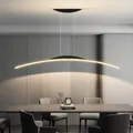 Plafonnier LED noir au design simple design moderne luminaire décoratif de plafond idéal pour une