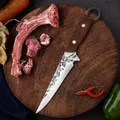 Couteau à désosser en acier au carbone forgé chef boucher coupe-viande de cuisine manche en bois