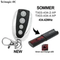 Clé de télécommande de porte de garage verte et orange à 4 canaux pour TX03-434-4-XP SOMMER