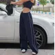 Y2K Baggy Cargo Pants for Women Proximity Wstring Elastic Low Waist Parachute Pants Survêtement