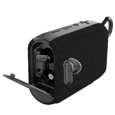 RockParagraph Qualité 2 en 1 Bluetooth Haut-parleur et TWS Écouteurs EBS-036 Tissu Maille Avec
