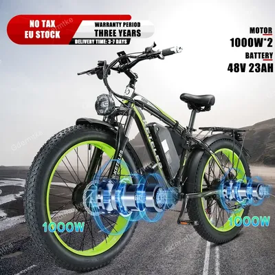 Vélo Électrique K800 de 2000W avec Batterie au Lithium de 48V et 23Ah Bicyclette de Ville avec