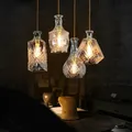 Lampe Suspendue Vintage Industrielle Américaine en Fer et Verre Luminaire Décoratif d'Nik Idéal