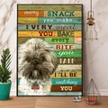 Shih Tzu I'll Be Watching You Metal Signs Retro Aluminium Sign for Home Coffee 8x12 amaran