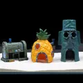 Figurines Précieuses de Décor de Poisson Ornements de Simulation en Résine Maison d'Ananas