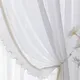 Fil de rideau en tulle blanc style français perle romantique pour rideau salon chambre à coucher