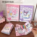 Sanurgente-Livre silencieux Kuromi My Melody DIY pour enfants jeux d'autocollants développement