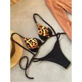 Maillot de bain deux pièces pour femmes bikini sexy soutien-gorge push-up ensemble deux pièces