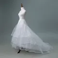 Jupon Crinolineline pour Robe de Mariée Jupon Sous-Jupe 2 Cerceaux avec Traîne Chaple Accessoires