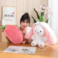 Lapin de Pâques en peluche réversible pour enfants peluche douce jouet en peluche Kawaii fruit