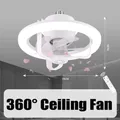 Ampoule de ventilateur de plafond avec lumière LED lustre télécommandé lampe de ventilateur à