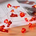 Guirlande lumineuse féerique à 20led 2M cœur d'amour pour la saint-valentin décoration de salle