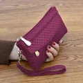 Porte-monnaie en cuir PU pour femme porte-cartes pochette sac à main étui pour téléphone poche