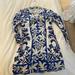 Zara Dresses | Blue Zara Printed Dress In Xs. | Color: Blue | Size: Xs