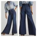 Anthropologie Jeans | Anthro Pilcro Uppercase A Ultra High Rise Super Wide Flare Leg 29 Dark Wash | Color: Blue | Size: 29