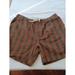 J. Crew Shorts | J Crew Men's Dock Shorts Brown Green Plaid Cotton Xl Elastic Waist Drawstring | Color: Brown/Green/Red | Size: Xl