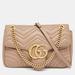 Gucci Bags | Gucci Beige Matelasse Leather Medium Gg Marmont Shoulder Bag | Color: Cream | Size: Os