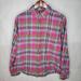 Carhartt Tops | Carhartt Button-Up Shirt Pink Flannel Plaid Collared Long Sleeve Women's Xl | Color: Blue/Pink | Size: Xl