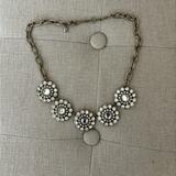 J. Crew Jewelry | J Crew Chunky Necklace, Gold With Platinum Flowers/Circles | Color: Gold/Silver | Size: Os