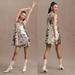 Anthropologie Dresses | New Anthro Mac Duggal Jones Sleeveless Disc Sequin Trapeze Mini Dress Gold 14 | Color: Gold | Size: 14