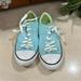 Converse Shoes | Light Blue Converse All Star Low Top Chuck Taylor Sneakers Tennis Shoes | Color: Blue/Green | Size: 5b