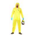 Breaking Bad Costume, Yellow, with Hazmat Suit, Latex Mask, Gloves & Goatee, (XL)