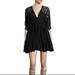 Free People Dresses | Fp One Free People Bella Note Eyelet Balloon Sleeve Dress | Color: Black | Size: S
