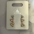 Disney Jewelry | Disney Parks Mickey Mouse Icon Silver Gold & Rose Gold Tone 3 Pr Earring Set New | Color: Gold/Silver | Size: Os