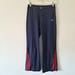 Adidas Bottoms | Adidas Navy Blue & Red Tricot Stripe Capri - Size M | Color: Blue/Pink | Size: Mg