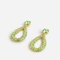 J. Crew Jewelry | J. Crew Faceted Crystal Teardrop Earrings | Color: Gold/Green | Size: Os